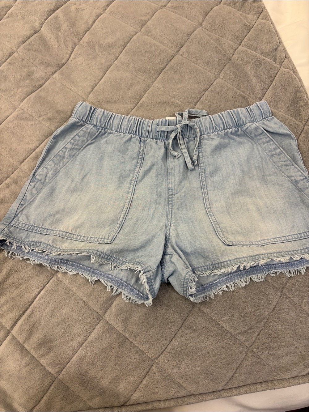 Bella Dahl Light Blue Drawstring Shorts